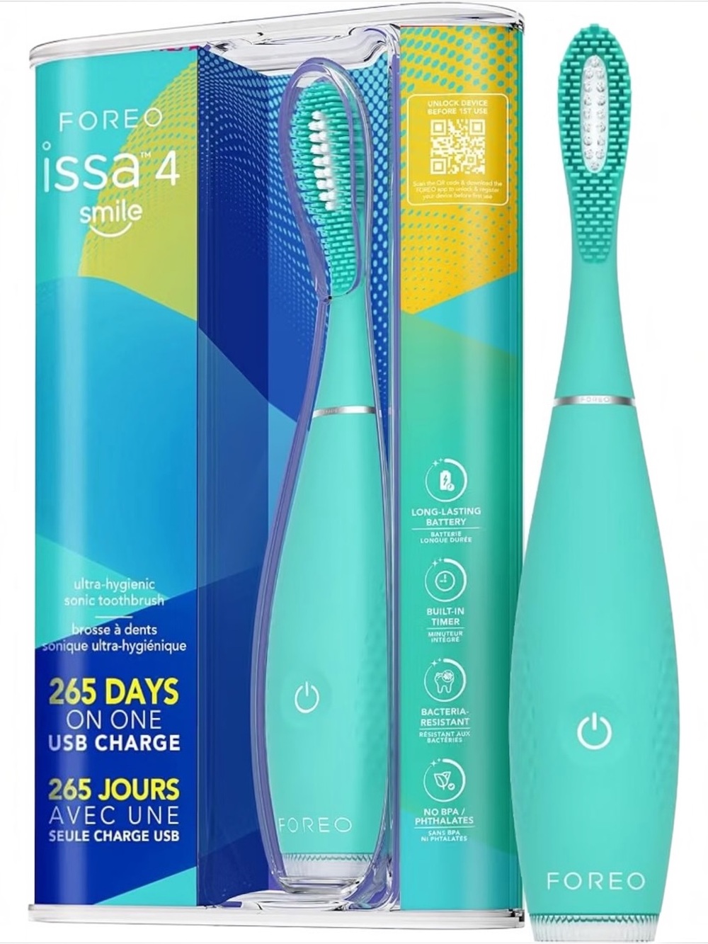 BNIB Foreo Issa 4 Smile Hybrid Sonic Toothbrush in Summer Sky